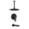 Matte Black Ceiling Tub and Shower Faucet Set
